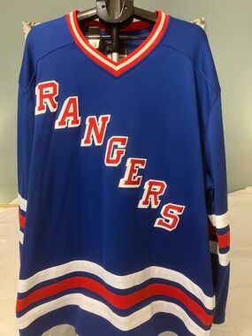 Wayne Gretzky New York Rangers Vintage Hockey Jersey #99 Blue 2XL NHL Fanatics